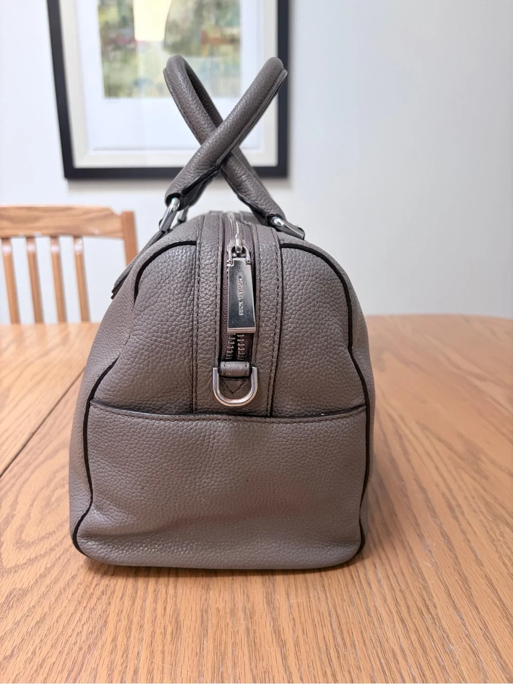 Michael Kors Mercer Medium Leather Duffel Bag - Picture 7 of 16